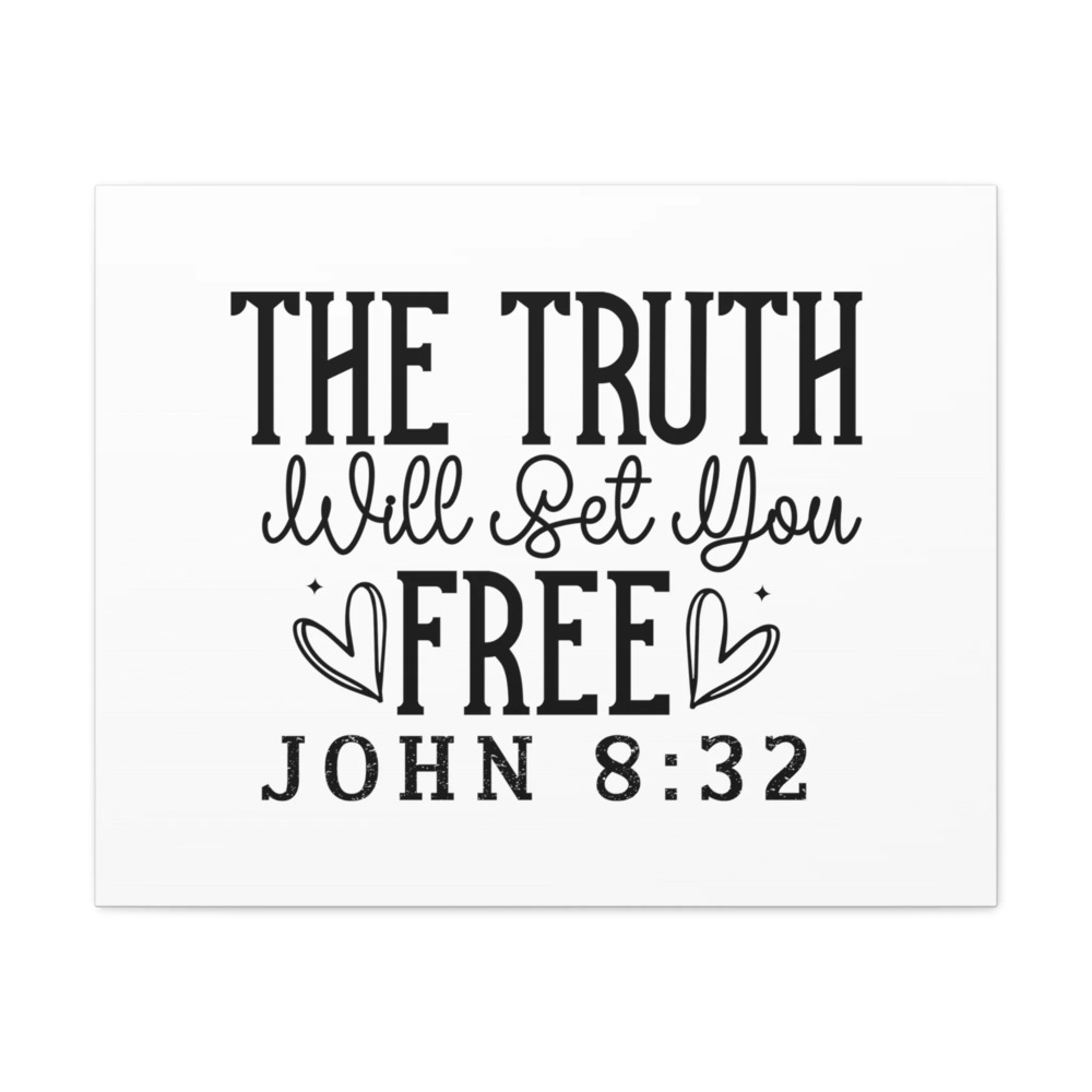 Scripture Walls John 8:32 The Truth Will Set You Free Bible Verse Canvas